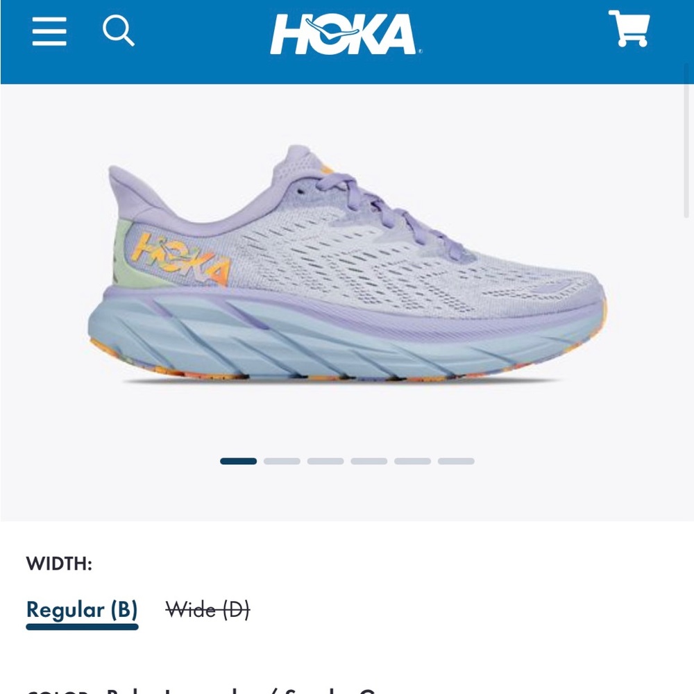 NEW and sold out Clifton 8 baby lavender and smoke green